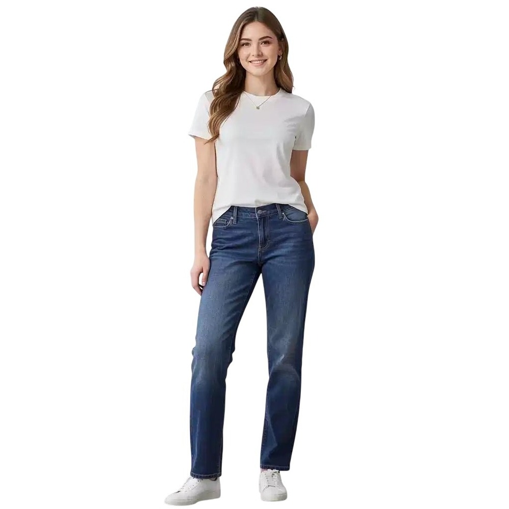 Tommy Hilfiger Womens Classic Straight Leg Jeans Dark Wash Denim 2R NWT